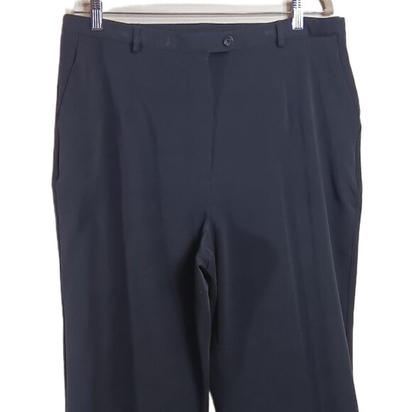 Sag Harbor Dress Pants Women’s 16 Black Straight Stretch Waistband Office Career - Picture 2 of 5